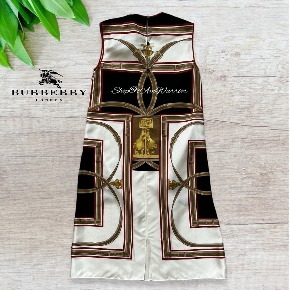 Burberry NWT silk shift dress in equestrian archive scarf print *shop@iamwarrior - Picture 6 of 13